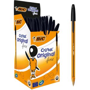 BIC Cristal Original, Ballpoint Pens, Every-Day Biro Pens with Fine Point (0.8 mm), BIC Cristal Original, Ballpoint Pens, Every-Day Biro Pens with Fine Point (0.8 mm),