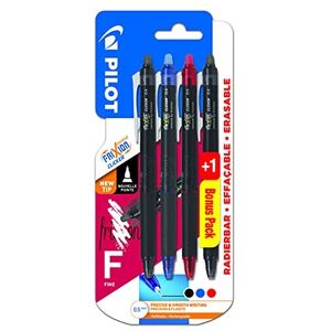 Pilot Pen 2278B4B FriXion Point Clicker, Refill F 0.5 mm, Set of 4, Blue, Red and 2x B Pilot Pen 2278B4B FriXion Point Clicker, Refill F 0.5 mm, Set of 4, Blue, Red and 2x B