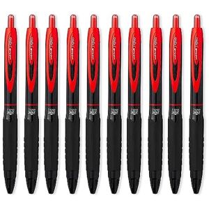 Uni-Ball Signo 307 - Fine Retractable Rollerball Pen - Pack of 10 - Red Ink - UMN-307 Uni-Ball Signo 307 - Fine Retractable Rollerball Pen - Pack of 10 - Red Ink - UMN-307