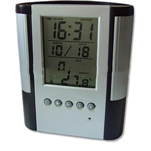 VENEKA with LCD Display Digital Clock Pen Holder for Bedroom/Desk Decoration VENEKA with LCD Display Digital Clock Pen Holder for Bedroom/Desk Decoration