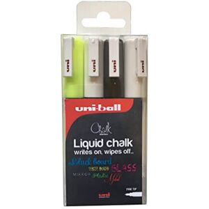 uni-ball PWE-3MS Liquid Chalk Pens. Multi-Purpose Wipeable Coloured Markers for uni-ball PWE-3MS Liquid Chalk Pens. Multi-Purpose Wipeable Coloured Markers for