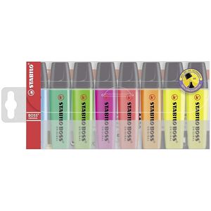 Highlighter - STABILO BOSS ORIGINAL - Pack of 8 - Assorted Colours Highlighter - STABILO BOSS ORIGINAL - Pack of 8 - Assorted Colours
