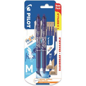Pilot Frixion Clicker - Retractable Erasable Gel Ink Pens - Blue Ink - Medium 0.7mm Ni Pilot Frixion Clicker - Retractable Erasable Gel Ink Pens - Blue Ink - Medium 0.7mm Ni