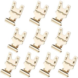 Unbranded (Golden) Sinknap 10pcs Price Tag Holder Foldable Stable Fixing Electroplated Ret Unbranded (Golden) Sinknap 10pcs Price Tag Holder Foldable Stable Fixing Electroplated Ret