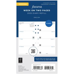 Filofax Personal Week on two pages English 2025 diary Filofax Personal Week on two pages English 2025 diary