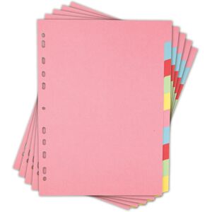Elba 5 Pack A4 File Dividers, 10 Part Card Folder Dividers Elba 5 Pack A4 File Dividers, 10 Part Card Folder Dividers