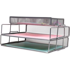 Exerz Layer of 2 Wired Mesh Paper Sorter plus an Accessory Tray/Desk Organiser/Detacha Exerz Layer of 2 Wired Mesh Paper Sorter plus an Accessory Tray/Desk Organiser/Detacha