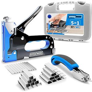 EFFEKTWERK 5-in-1 Staple Gun Set, Heavy-Duty Stapler w/ 1500 Staples & Staple Remover for W EFFEKTWERK 5-in-1 Staple Gun Set, Heavy-Duty Stapler w/ 1500 Staples & Staple Remover for W