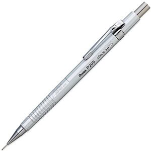Pentel P205-1Z Mechanical Automatic Pencil - 0.5mm Lead - Silver - Single Pencil Pentel P205-1Z Mechanical Automatic Pencil - 0.5mm Lead - Silver - Single Pencil