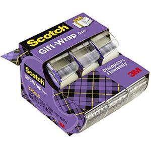 Scotch 19 mm x 16.5 m Gift Wrap Tape 3 Dispenser Scotch 19 mm x 16.5 m Gift Wrap Tape 3 Dispenser