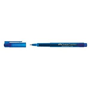Faber Broadpen 1554 Fineliner Pens, 0.8 mm Line, Blue, Pack of 6 Faber Broadpen 1554 Fineliner Pens, 0.8 mm Line, Blue, Pack of 6