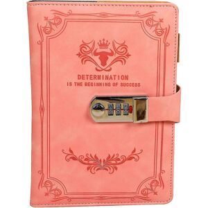 Unbranded (Pink) Diary With Lock Pu Leather Password Lock Notebook Lockable Journal For Unbranded (Pink) Diary With Lock Pu Leather Password Lock Notebook Lockable Journal For