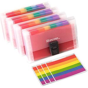 Toumett Expanding File Folder A6 Size 13 Pockets Portable Rainbow Document Organiser Mul Toumett Expanding File Folder A6 Size 13 Pockets Portable Rainbow Document Organiser Mul