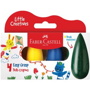 Faber Castell Little Creatives Easy Grasp Bulb Crayons 4pc Faber Castell Little Creatives Easy Grasp Bulb Crayons 4pc