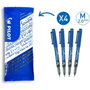 Pilot - V-Sign Fineliner Marker Pen - Medium - Blue - Pack of 4 Pilot - V-Sign Fineliner Marker Pen - Medium - Blue - Pack of 4