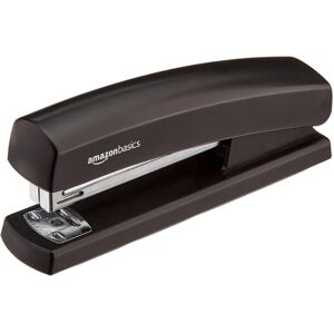 Amazon Matte Black Stapler with 1000 Staples - 10-Sheet Capacity, Anti-Slip Base, Rever Amazon Matte Black Stapler with 1000 Staples - 10-Sheet Capacity, Anti-Slip Base, Rever