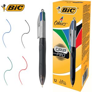 BIC 4 Colours Grip Pro Ballpoint Pen Retractable Medium Point BIC 4 Colours Grip Pro Ballpoint Pen Retractable Medium Point