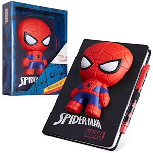 Marvel Spiderman A5 Notebook and Pen Set, 3D Diary Stationery Set Kids Journal for Boys Marvel Spiderman A5 Notebook and Pen Set, 3D Diary Stationery Set Kids Journal for Boys