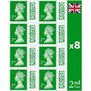 Albian Trading 2nd Class Stamps (8 Pack) - 2nd Class Stamps - Barcoded Self Adhesive UK Letter Albian Trading 2nd Class Stamps (8 Pack) - 2nd Class Stamps - Barcoded Self Adhesive UK Letter
