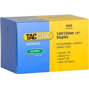 Tacwise 0343 Type 140 / 12 mm Heavy Duty Galvanised Staples, Pack of 5,000 Tacwise 0343 Type 140 / 12 mm Heavy Duty Galvanised Staples, Pack of 5,000