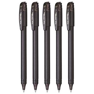 Pentel Energel - 0.7mm - Roller Gel Pen Set - Pack of 5 (Black) Pentel Energel - 0.7mm - Roller Gel Pen Set - Pack of 5 (Black)