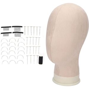 Unbranded 11.8 Inch Canvas Block Wig Head For Making Wigs Simulation Mannequin Head With H Unbranded 11.8 Inch Canvas Block Wig Head For Making Wigs Simulation Mannequin Head With H