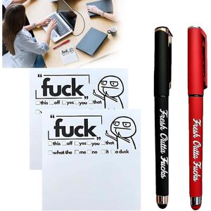 Unbranded (Red black, 2pcs) Fresh Outta Fucks Pad And Pen, Funny Sticky Notes And Pen Set, Unbranded (Red black, 2pcs) Fresh Outta Fucks Pad And Pen, Funny Sticky Notes And Pen Set,