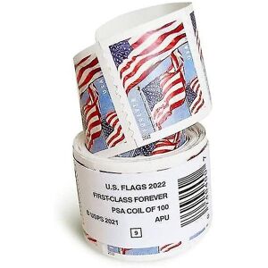 Unbranded 100 Pieces U.s. Flag Forever Stamps 2022 U.s. Flag Stamps (5 Sheets Of 20 Stamps Unbranded 100 Pieces U.s. Flag Forever Stamps 2022 U.s. Flag Stamps (5 Sheets Of 20 Stamps