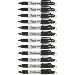 Sharpie Mini Permanent Markers Fine Point 12-Count (Black) Sharpie Mini Permanent Markers Fine Point 12-Count (Black)