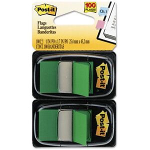 3M Standard Tape Flags in Dispenser Green 100 Flags per Dispenser 3M Standard Tape Flags in Dispenser Green 100 Flags per Dispenser