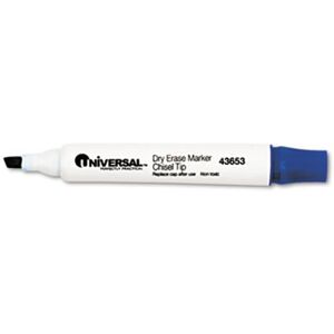 Universal Dry Erase Marker Chisel Tip Blue Dozen Universal Dry Erase Marker Chisel Tip Blue Dozen