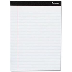 Universal Perforated Edge Ruled Writing Pads- Legal- 6 Pads-Pack- White Universal Perforated Edge Ruled Writing Pads- Legal- 6 Pads-Pack- White