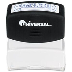 Universal Message Stamp- COMPLETED- Pre-Inked-Re-Inkable- Blue Ink Universal Message Stamp- COMPLETED- Pre-Inked-Re-Inkable- Blue Ink