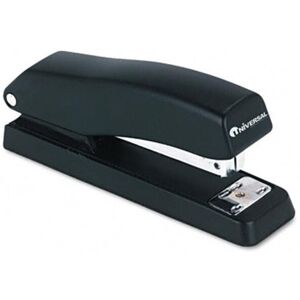 Universal Economy Half Strip Stapler 12-Sheet Capacity Black Universal Economy Half Strip Stapler 12-Sheet Capacity Black