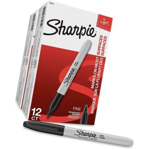 SHARPIE Fine Point Permanent Markers 24 Markers (2 X Box's of 12) Black (30051 SHARPIE Fine Point Permanent Markers 24 Markers (2 X Box's of 12) Black (30051