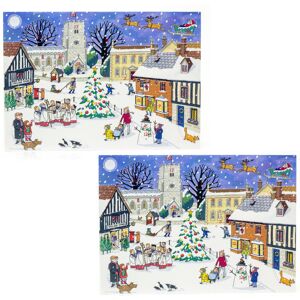 Carousel Pack of 2 Christmas In The Village Advent Calendar Cards Christmas Advent Cale Carousel Pack of 2 Christmas In The Village Advent Calendar Cards Christmas Advent Cale