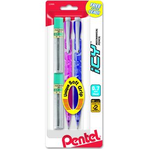 Pentel Icy Automatic Pencil with Lead 0.7 mm Assorted Barrels 2 Pack (AL27TLB Pentel Icy Automatic Pencil with Lead 0.7 mm Assorted Barrels 2 Pack (AL27TLB