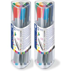 Staedtler Triplus Fineliner 0.3mm Pens 12 Color Set 2 Pack Staedtler Triplus Fineliner 0.3mm Pens 12 Color Set 2 Pack