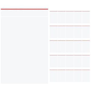 Kricely (17.00X12.00X0.10CM, One size) 100Pcs Self-Sealing Bags Clear Resealable Bags Be Kricely (17.00X12.00X0.10CM, One size) 100Pcs Self-Sealing Bags Clear Resealable Bags Be