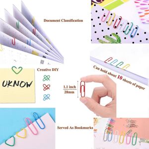 konhill (As show, One size) Colored Small Paper Clips Vinyl Coated, 200 Pack 28mm Assort konhill (As show, One size) Colored Small Paper Clips Vinyl Coated, 200 Pack 28mm Assort