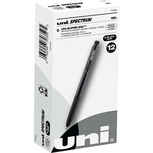 uni-ball Spectrum Retractable Gel Pen 12 Pack in Black with 0.7mm Medium Point P uni-ball Spectrum Retractable Gel Pen 12 Pack in Black with 0.7mm Medium Point P