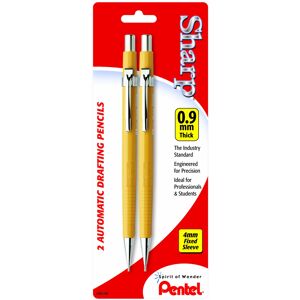 Pentel Sharp Automatic Drafting Pencils 0.9 mm Black Pack Of 2 Pentel Sharp Automatic Drafting Pencils 0.9 mm Black Pack Of 2