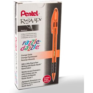 Pentel R.S.V.P. Razzle-Dazzle Ballpoint Pen Medium Line Orange Barre Pentel R.S.V.P. Razzle-Dazzle Ballpoint Pen Medium Line Orange Barre