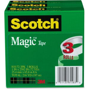 Scotch 810723PK Magic Tape Refill 1-Inch x 2592-Inch 3-Inch Core 3/Pack Scotch 810723PK Magic Tape Refill 1-Inch x 2592-Inch 3-Inch Core 3/Pack