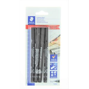 Staedtler Lumocolor Permanent Pen 318-9 Fine 0.6mm Line - Black (Pack of 4) Staedtler Lumocolor Permanent Pen 318-9 Fine 0.6mm Line - Black (Pack of 4)