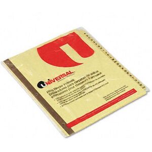 Universal Preprinted Plastic-Coated Tab Dividers 25 Alphabet Tabs Letter Buff 25/Set Universal Preprinted Plastic-Coated Tab Dividers 25 Alphabet Tabs Letter Buff 25/Set