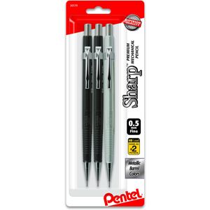 Pentel Sharp Mechanical Pencil 0.5mm Metallic Barrels Assorted Colors Barrels Pentel Sharp Mechanical Pencil 0.5mm Metallic Barrels Assorted Colors Barrels