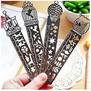 konhill (As show, One size) Metal Bookmark Ruler Set of 4 Creative Metal Straight Ruler konhill (As show, One size) Metal Bookmark Ruler Set of 4 Creative Metal Straight Ruler