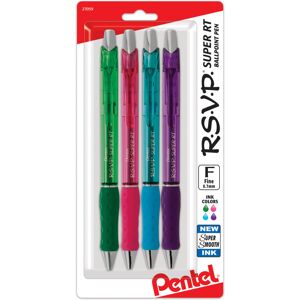 Pentel RSVP Super RT Ballpoint Pen 0.7mm Fine Line Assorted Ink DPSV 4-pk - Pentel RSVP Super RT Ballpoint Pen 0.7mm Fine Line Assorted Ink DPSV 4-pk -