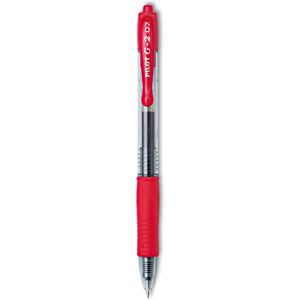 Pilot G2 Premium Gel Roller Pens Fine Point 0.7 mm Red Pack of 12 Pilot G2 Premium Gel Roller Pens Fine Point 0.7 mm Red Pack of 12